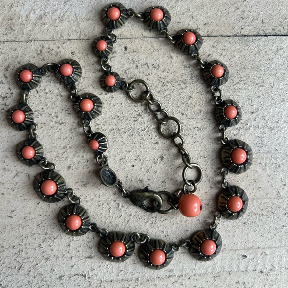 Anthropologie Jewelry - ⭐️Anthropologie Vintage-Inspired Coral Necklace
